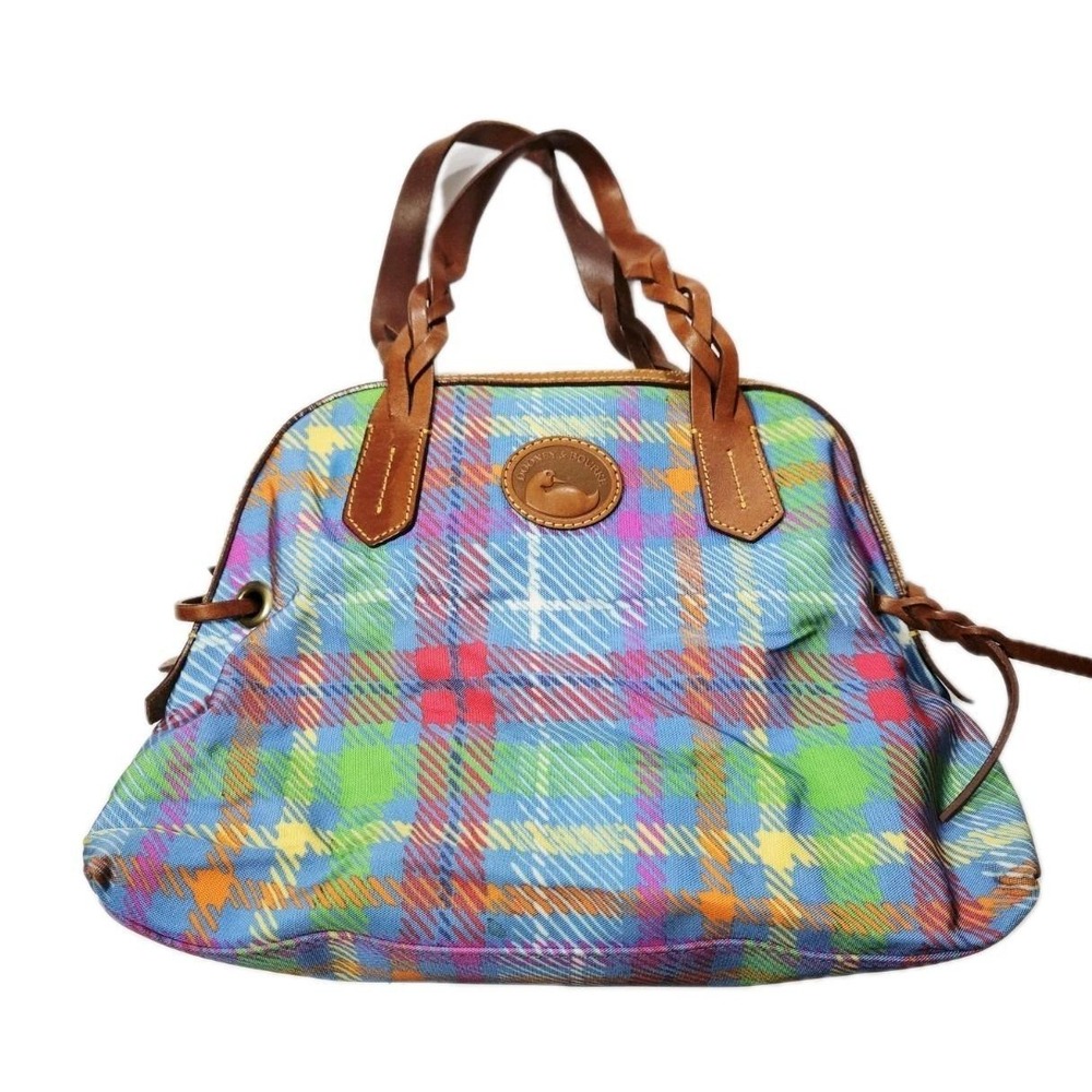 Dooney & Bourke Domed Satchel Nylon Printed Shoulder Bag/Purse Statement Piece
